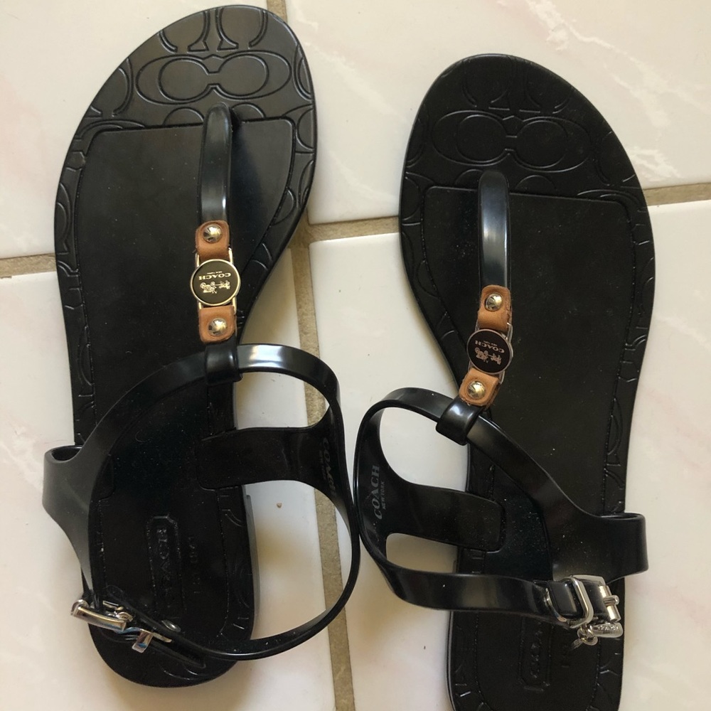 Coach jelly sandals sz 6
